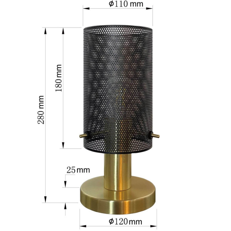 Lampa biurkowa Tirana czarna 1xE27 - 6400