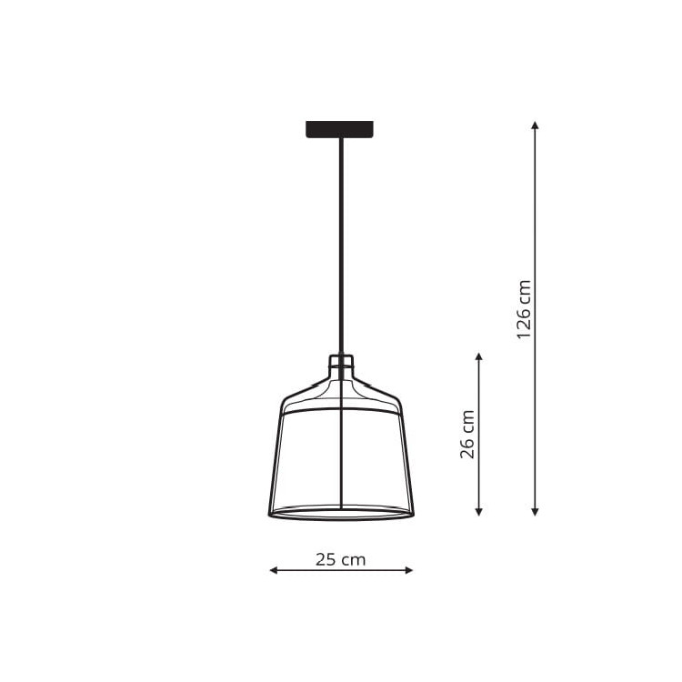 Lampa wisząca Dritto biała 1xE27 - 6512