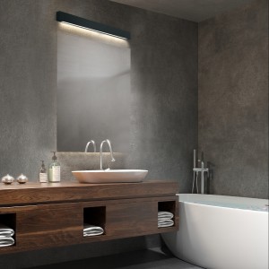 Kinkiet Ibros 93 cm czarny IP44 LED CCT