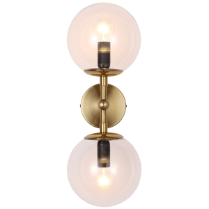 Kinkiet Dorado złoto-transparentny 2xE14