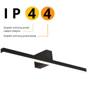 Kinkiet Nevada 60 cm czarny IP44 LED 4000K
