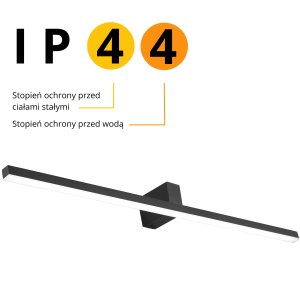 Kinkiet Nevada 90 cm czarny IP44 LED 4000K