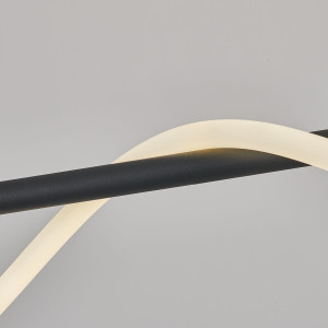 Lampa wisząca Meleca M czarna LED CCT