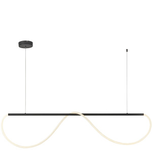 Lampa wisząca Meleca M czarna LED CCT