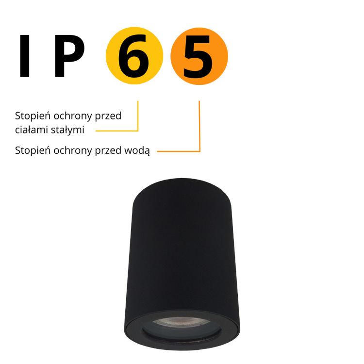 Oprawa natynkowa Faro czarna IP65 1xGU10 - 6953
