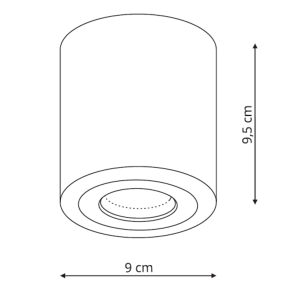 Faro XL oprawa natynkowa biała