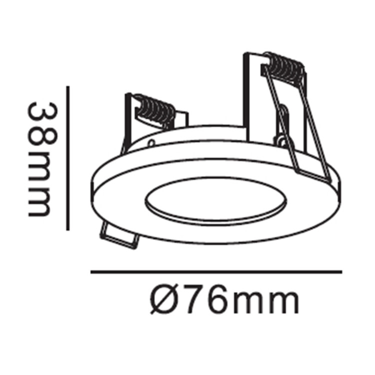 Oczko podtynkowe Lagos czarne IP65 1xGU10 - 6969