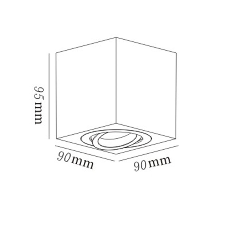 Oprawa natynkowa Lyon czarna 1xGU10 - 6977