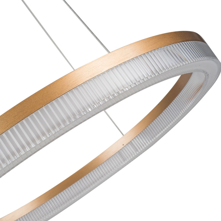 Lampa wisząca Midway Cristal Triangle złoto - transparentna LED CCT - 7003