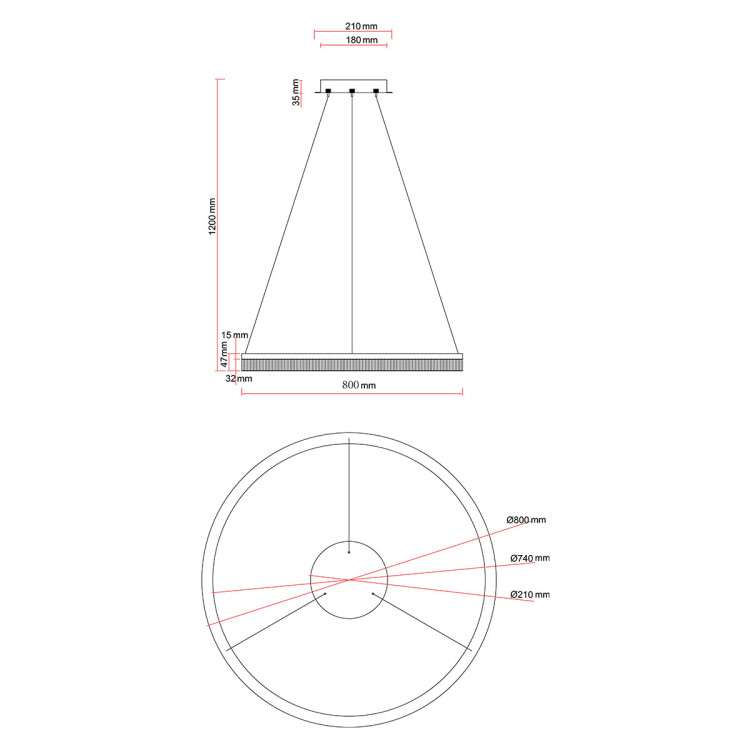 Lampa wisząca Midway Cristal Triangle złoto - transparentna LED CCT - 7011