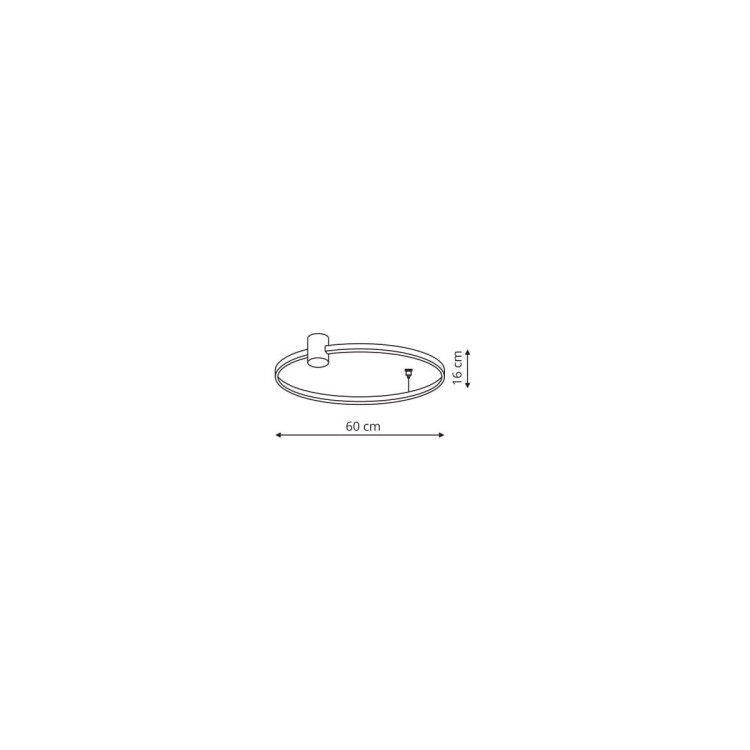 Plafon Ring S czarny LED CCT - 7102
