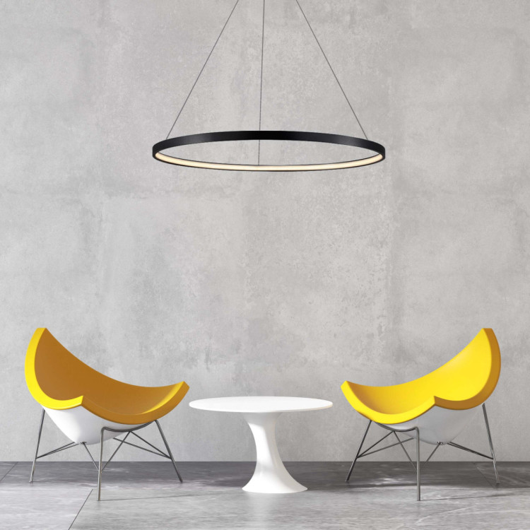 Lampa wisząca Ring 40 cm czarna LED CCT - 7113