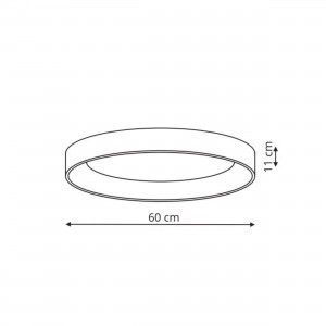 Plafon Georgia 60 cm biały LED CCT