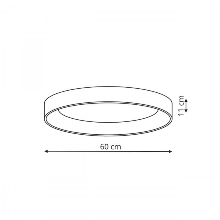 Plafon Georgia 60 cm czarny LED CCT - 7133