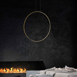 Lampa wisząca Mirror S złota LED 3000K