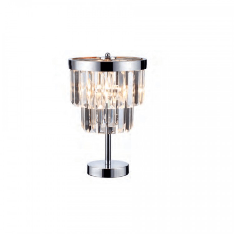 Lampa stołowa Vetro srebrna 1xE14 - 72
