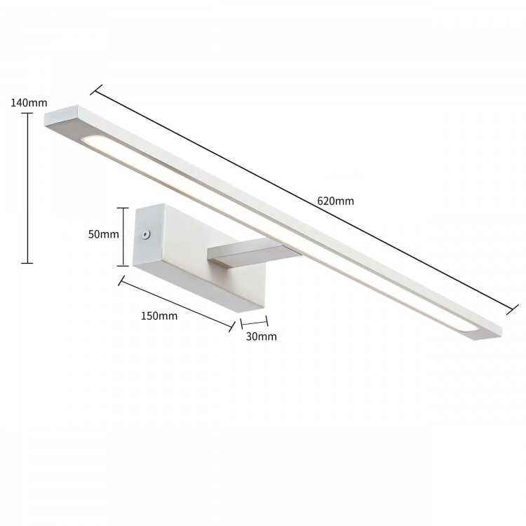 Kinkiet Isla biały 62cm IP44 LED CCT - 7221
