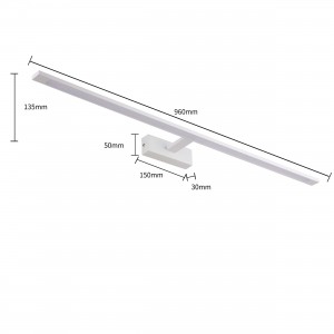 Kinkiet Isla XXL biały 96cm IP44 LED CCT