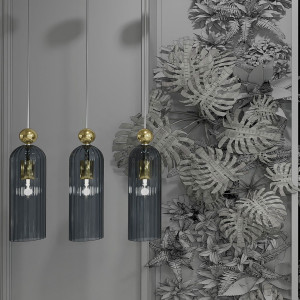 Lampa wisząca Piega 1 smoked 1xE14