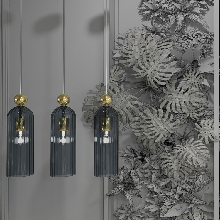 Lampa wisząca Piega 1 smoked 1xE14 - 7255