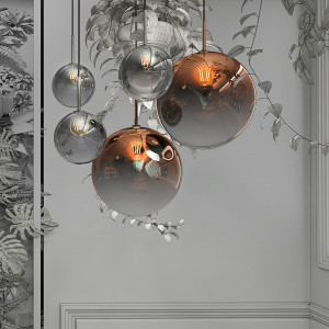 Lampa wisząca Palla miedziana 1xE14