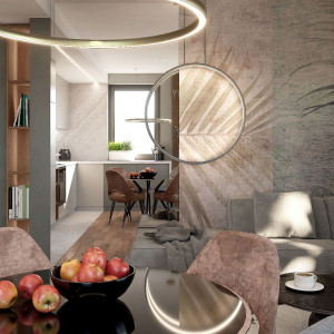 Lampa wisząca Mirror S złota LED 3000K