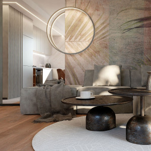 Lampa wisząca Mirror złota LED 3000K