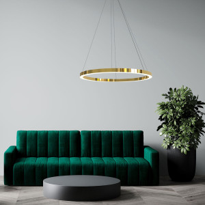 Lampa wisząca Midway Shiny XL złota LED 3000K