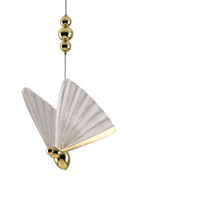 Lampa wisząca Mariposa 3 złota LED CCT