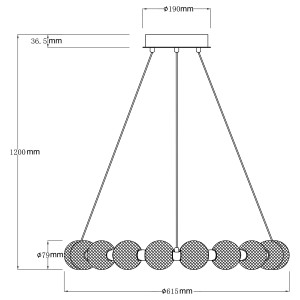 Diamond 18 wisząca złota
