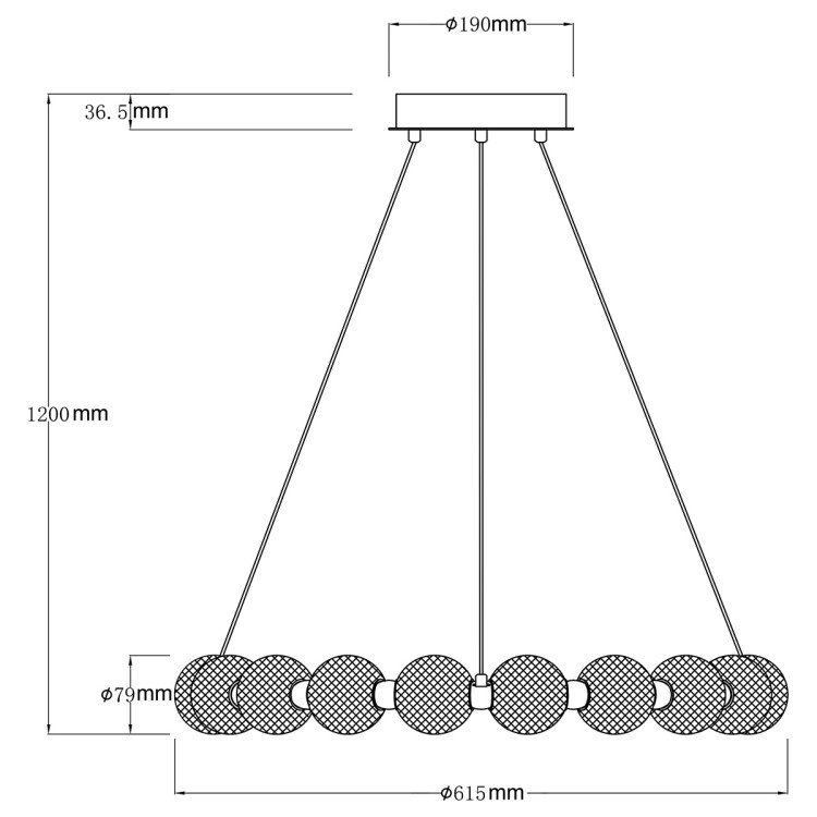 Diamond 18 wisząca złota - 7518