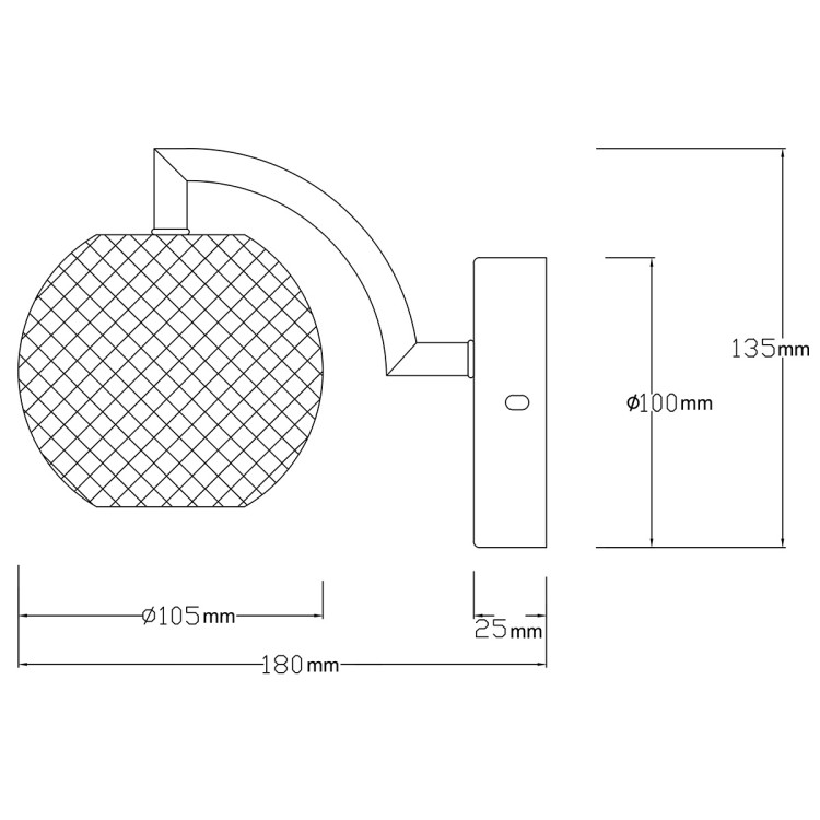 Diamond kinkiet złoty - 7526