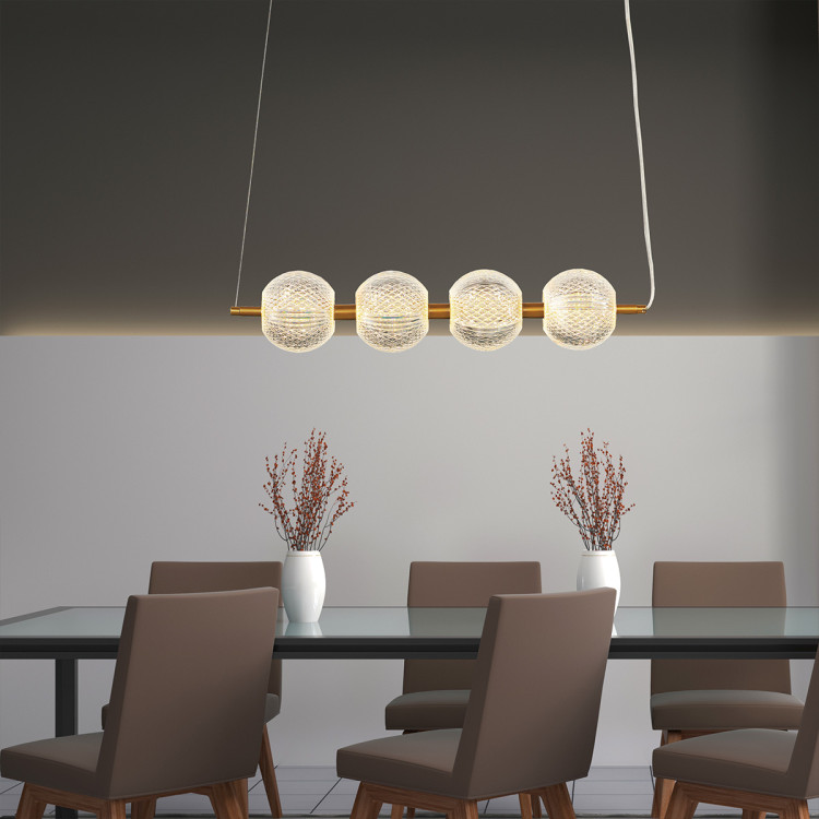 Diamond 4 linia wisząca złota - 7563