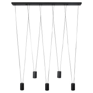 Lampa wisząca Toledo czarna 5xGU10