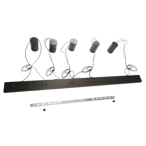 Lampa wisząca Toledo czarna 5xGU10