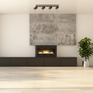 Zestaw reflektorów plafon Parma czarny 4xGU10 plus LED