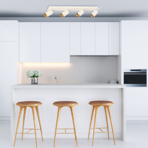 Zestaw reflektorów plafon Parma biały 4xGU10 plus LED