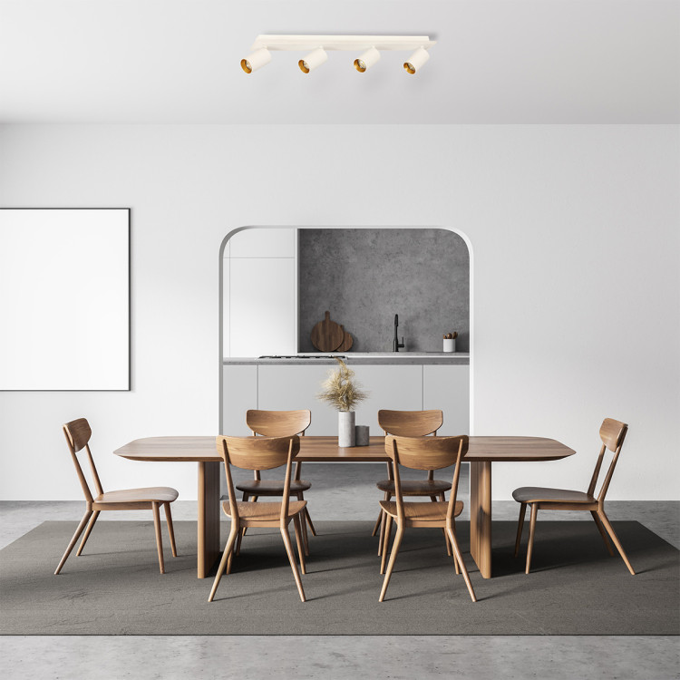 Zestaw reflektorów plafon Parma biały 4xGU10 plus LED - 7602