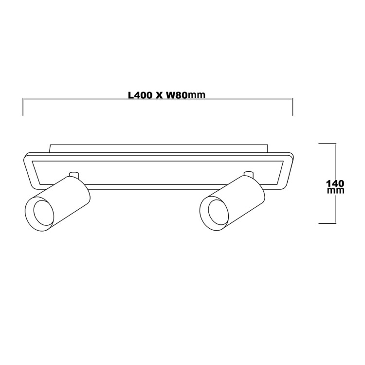 Spot Parma 2 czarny 2xGU10 LED CCT - 7611