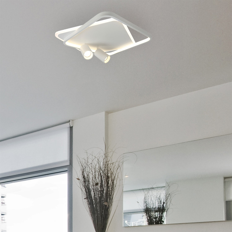 Plafon Parma 2 kwadratowy biały 2xGU10 LED CCT - 7627