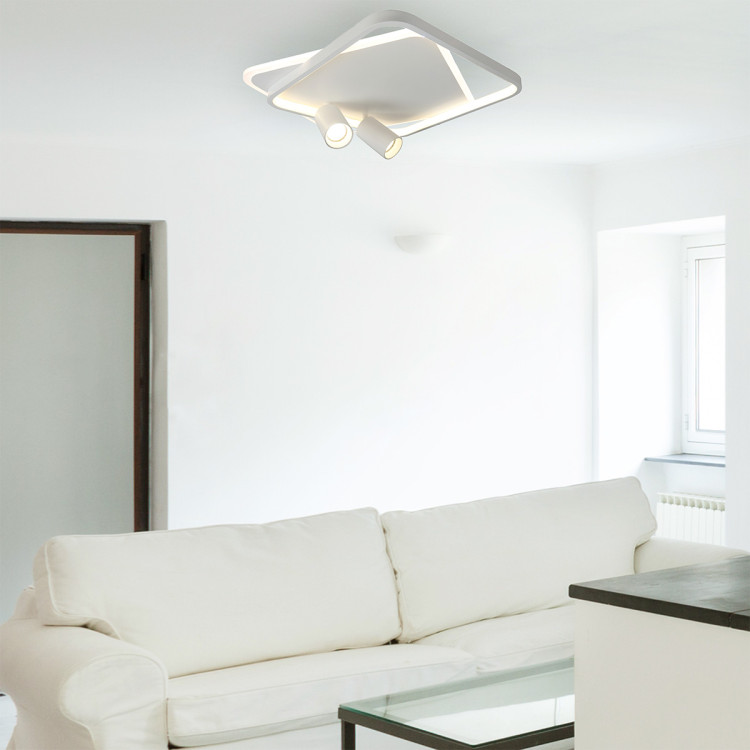 Plafon Parma 2 kwadratowy biały 2xGU10 LED CCT - 7628