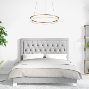 Lampa wisząca Midway Cristal Triangle złoto - transparentna LED CCT