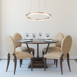 Lampa wisząca Midway Cristal Triangle złoto - transparentna LED CCT