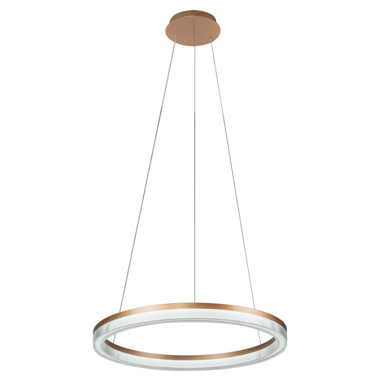 Lampa wisząca Midway Cristal Triangle złoto - transparentna LED CCT - 7729