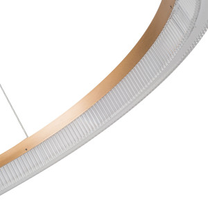 Lampa wisząca Midway Cristal Triangle złoto - transparentna LED CCT