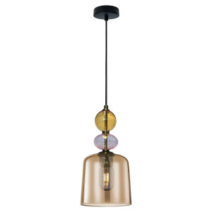 Lampa wisząca Tropea bursztynowa 1xE27