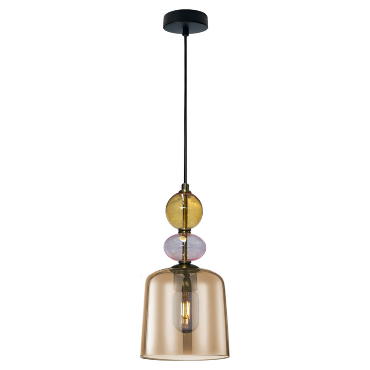 Lampa wisząca Tropea bursztynowa 1xE27 - 7779