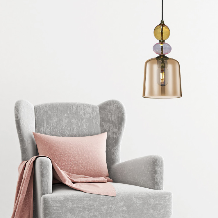 Lampa wisząca Tropea bursztynowa 1xE27 - 7785