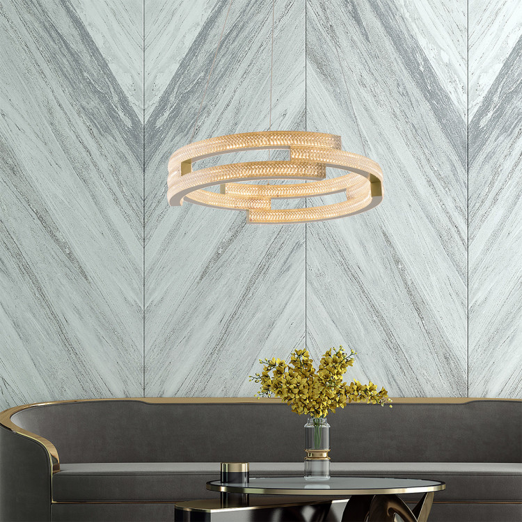 Lampa wisząca Tarja złota LED CCT - 7815