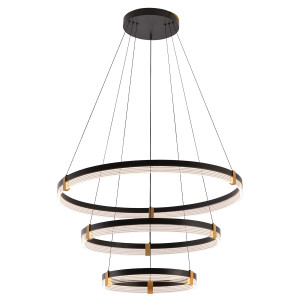 Lampa wisząca Plum 80 cm 60 cm 40 cm czarno-transparentna LED CCT